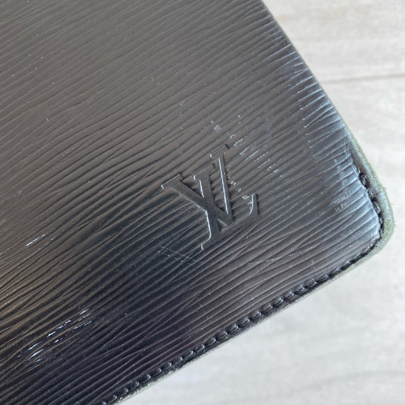 LOUIS VUITTON black epi leather Robusto brief case with silver buckle - Picture 13 of 16